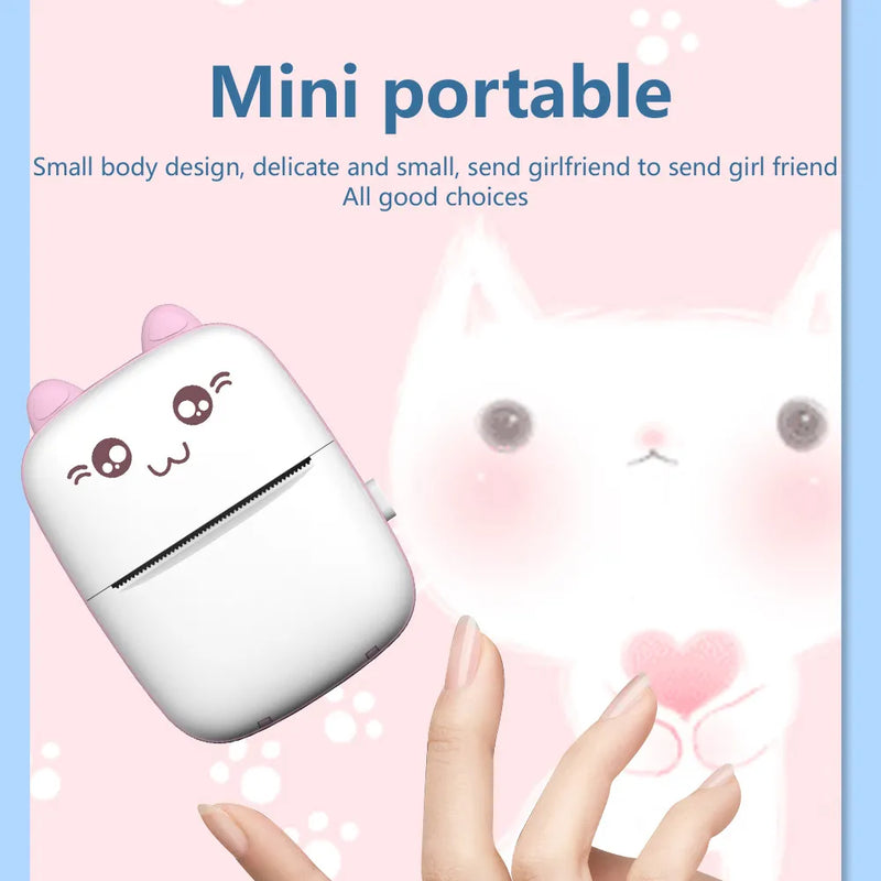 Impressora Térmica Portátil Mini de Gatinho 200dpi (Android e iOS) 57mm